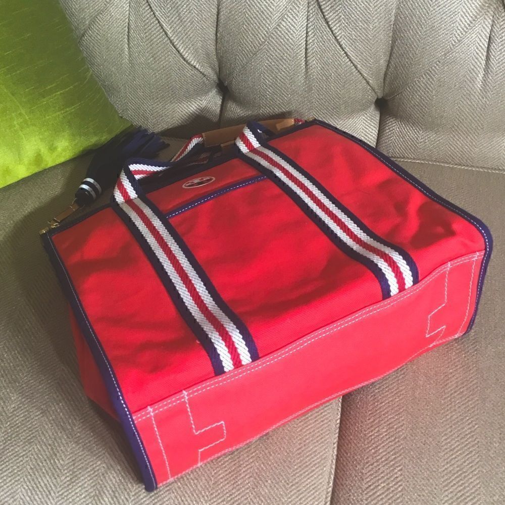 TORY BURCH CANVAS TOTE BAG - Picture 10 of 13